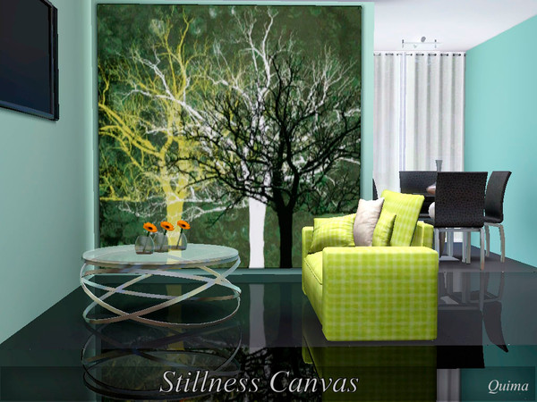 Sims 3 — Stillness  canvas  by quima — Stillness canvas is a set of 7 frames with sea landscape and trees that resemble