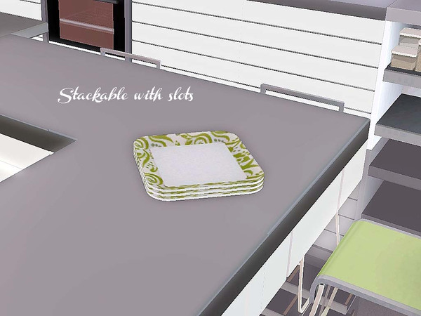 Sims 3 — Ung999 - Decor Set 51 - Plate by ung999 — Ung999 - Decor Set 51 - Plate @ TSR - stackable with slots