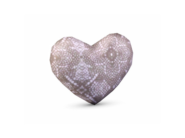 Sims 3 — Brown Cherry Heart Pillow by Flovv — A pretty heart shaped pillow.