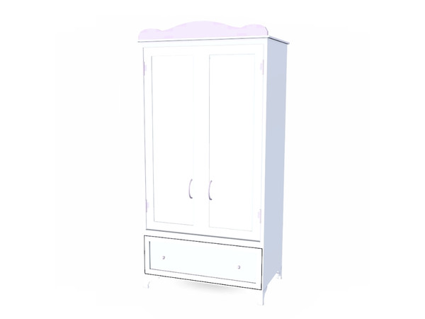 Sims 3 — Brown Cherry Closed Wardrobe by Flovv — A pretty wardrobe for nurserys and bedrooms.