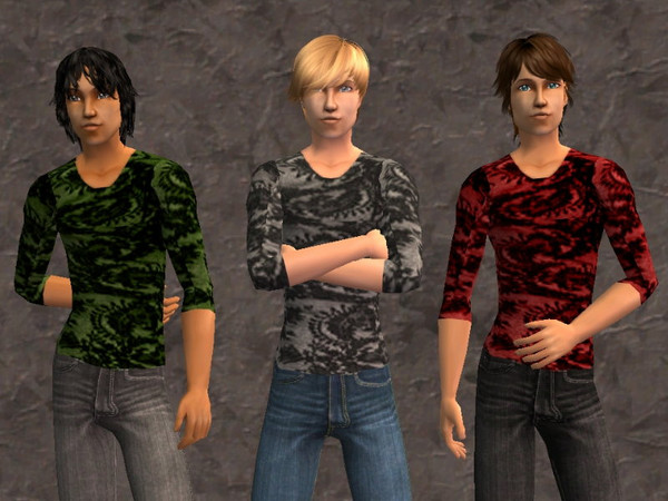 Sims 2 — Tight Dragon Top set by zaligelover2 — 3 tops for AM.