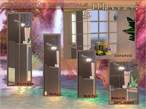 Sims 3 — Decorative Essentials - Mirrors by Playful — A five piece decorative essentials set featuring mirrors.