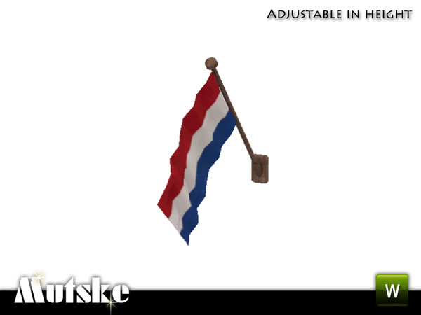 Sims 3 — Dutch Flag and Pole by Mutske — Dutch Flag and Pole decorate your sims houses, just to create a dutch look.