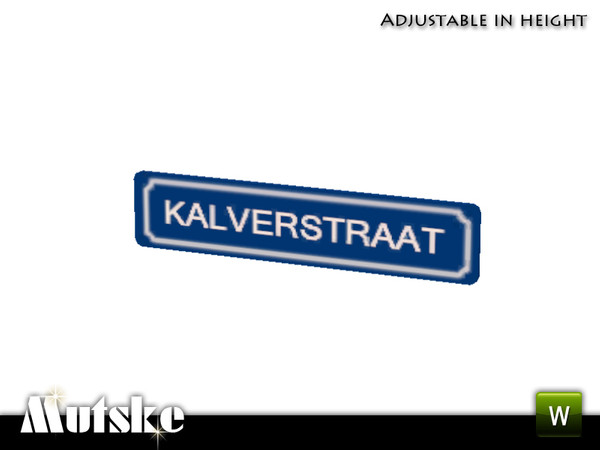 Sims 3 — Dutch Streetname Sign by Mutske — Dutch Streetname sign to decorate your sims houses, to create a dutch look. 3