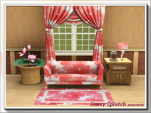 Sims 3 — Starry Splotches_marcorse by marcorse — A pink, star and splotch design with a blurred effect. 3 recolours. This