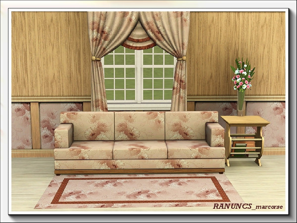 Sims 3 — Ranuncs_marcorse by marcorse — A pale and delicate cluster of Ranunculus flowers in a vertical design, on the