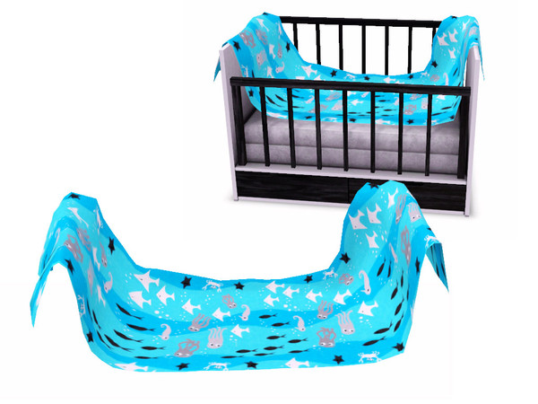 Sims 3 — Adalyn Deco Blanket by sim_man123 — A soft throw blanket to be tossed over the side of the crib. Made by