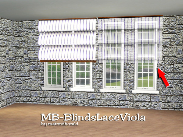 Sims 3 — MB-BlindsViolaLace by matomibotaki — MB-BlindsViolaLace, ruffled lace 2x1 textil blind for a cosy and chic