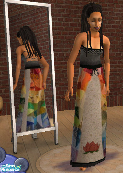 patchwork hippie dress