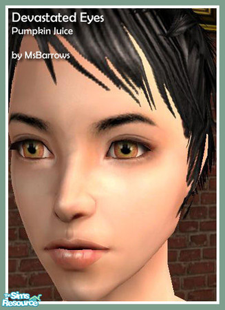 Sims 2 — Devastated Eyes - Pumpkin Juice by MsBarrows — Part of a set of 25 detailed eyes, each created from two
