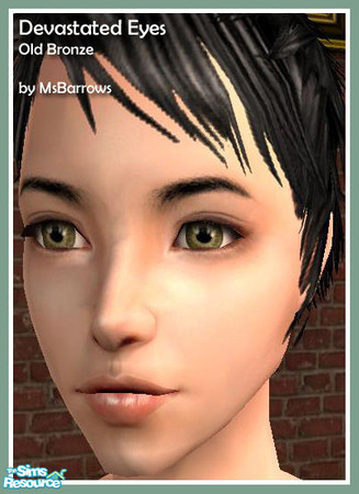 Sims 2 — Devastated Eyes - Old Bronze by MsBarrows — Part of a set of 25 detailed eyes, each created from two different