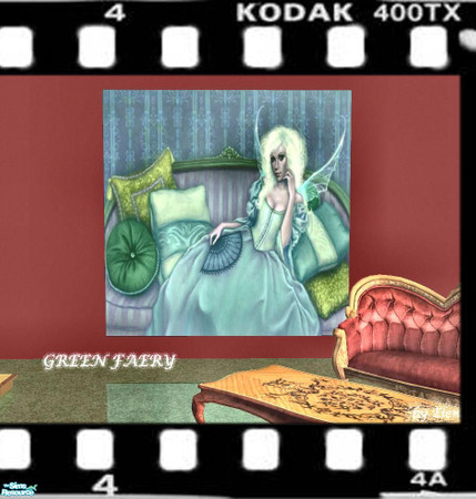 Sims 2 — Green Faery by TSR Archive — Painting by Rachel Anderson ( www.silverstars.us ).