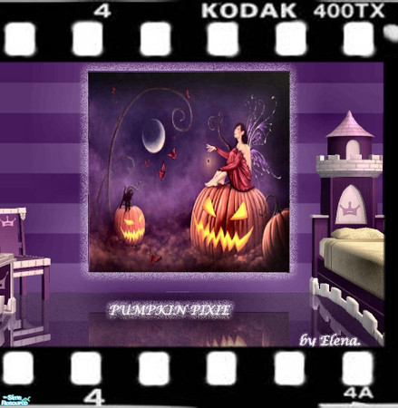 Sims 2 — Pumpkin Pixie by TSR Archive — Painting by Rachel Anderson - www.silverstars.us