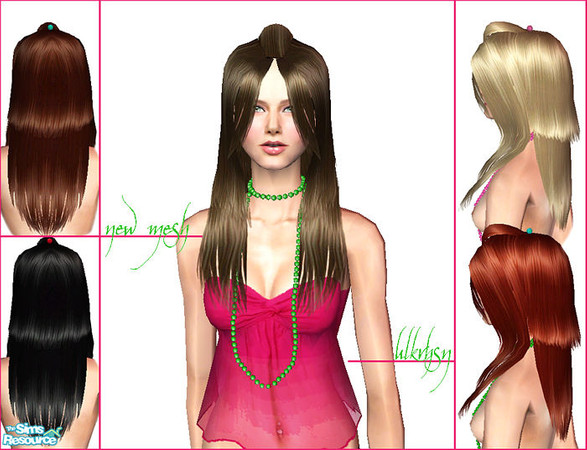 Sims 2 — Ulker Set12 by ulker — New hair mesh & 5 recolors: available from child to elder.