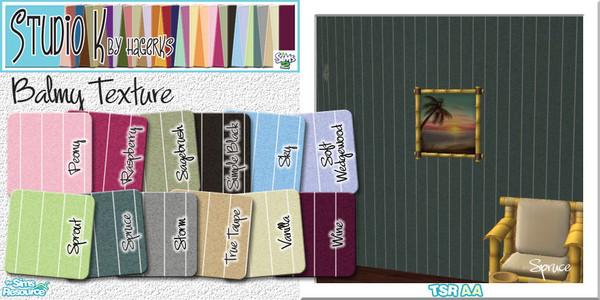 Sims 2 — Studio K Balmy Texture_03 by StudioKhagerks — 25-36 of 36 colors. Great for Twikkii Island resorts. Balmy
