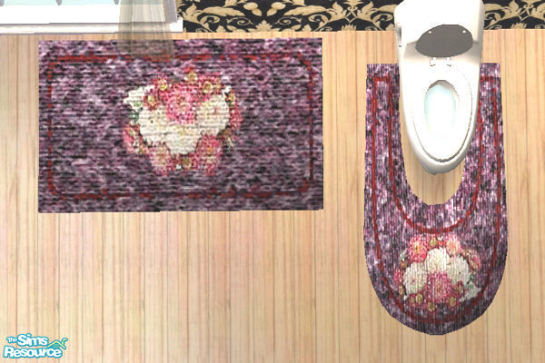 Sims 2 — restroom_rug_bordo by irkush — Recolors Echo\'s Bathroom Rugs 