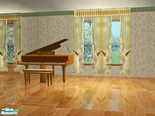 Sims 2 — Venice Livingroom - Grand Piano by MysticVelvet — This is the Mesh, you will require this for all recolors to