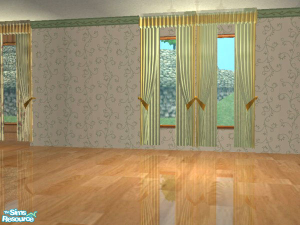 Sims 2 — Venice Livingroom -  Curtains by MysticVelvet — This is the Mesh, you will require this for all recolors to show