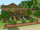 Sims 3 — Island Coffee Shack by lbvamp — A small coffee shack with a garden and outdoor games for your sims to enjoy.