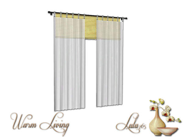 Sims 3 — Warm Living Curtains by Lulu265 — Part of the Warm Living Set Fully CAStable Made by Lulu265 for TSR. Please do