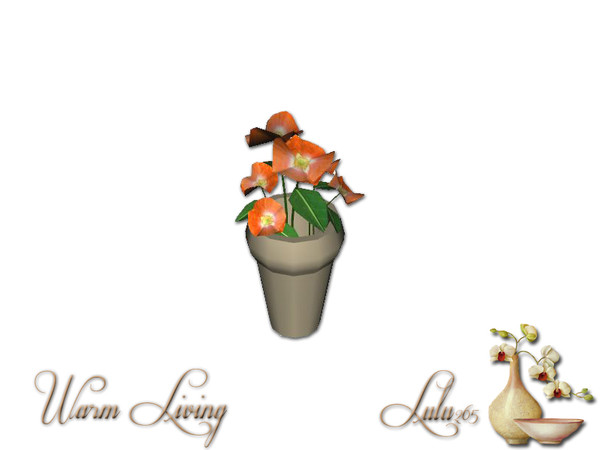 Sims 3 — Warm Living Flower Vase by Lulu265 — Part of the Warm Living Set Vase is CAStable Made by Lulu265 for TSR.