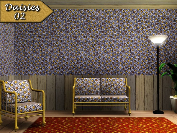 Sims 3 — Daisies 02 by allison731 — Pattern design by Me. Software used: Photoshop CS3, PhotoFiltre Studio X. Category in