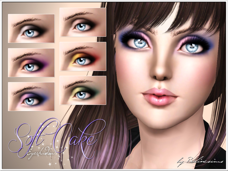 Sims 3 - Soft Cake Eyeshadow by Pralinesims - New eyeshadow for your sims! 