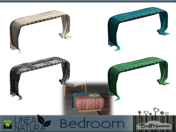 Sims 3 — Linea Natura Bedroom Pouf Blanket by BuffSumm — Part of the *Linea Natura Series - Bedroom* ***TSRAA***
