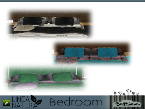 Sims 3 — Linea Natura Bedroom Pillow Bed by BuffSumm — Part of the *Linea Natura Series - Bedroom* ***TSRAA***