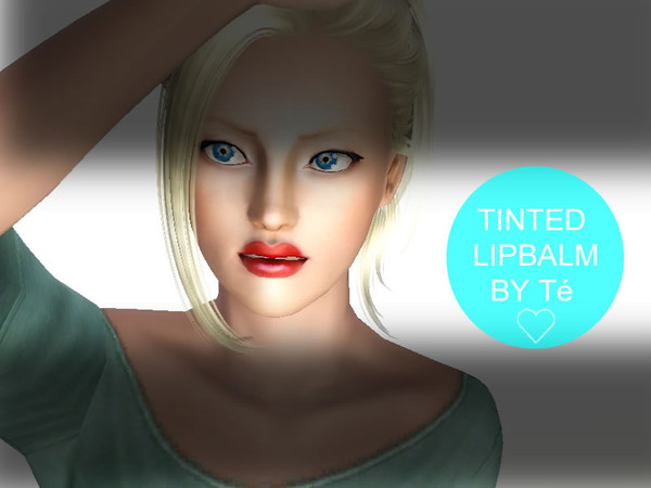 Sims 3 — Tinted Lip-balm by TeandSims2 — This is my first makeup, three recolorable parts (base, shine and gloss)for teen