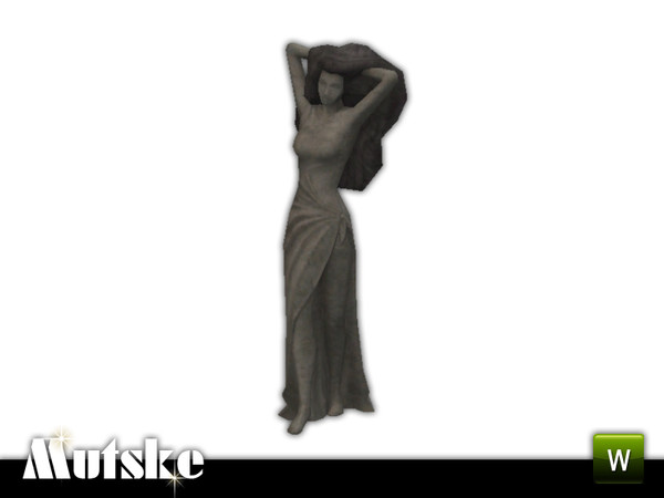 Sims 3 — Sculpture Alexia Full of Hair Right by Mutske — Sculpture to place anywhere.2 recolorable parts. Made by Mutske.