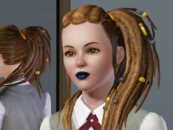 Sims 3 — Hello Sailor Lipstick by becibear — A fun, multi-coloured lipstick, part of the Hello Sailor Set, for teens to