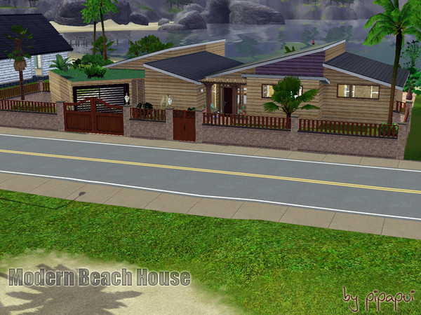 Sims 3 — little beach house by pipapoi2 — This is a cute little Beach House with 2 Bedrooms, 2 Bathrooms and a big
