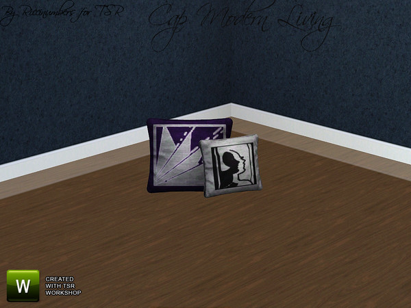 Sims 3 — Cap Modern Living Pillows by TheNumbersWoman — Stylish Furniture priced for the disappearing middle class