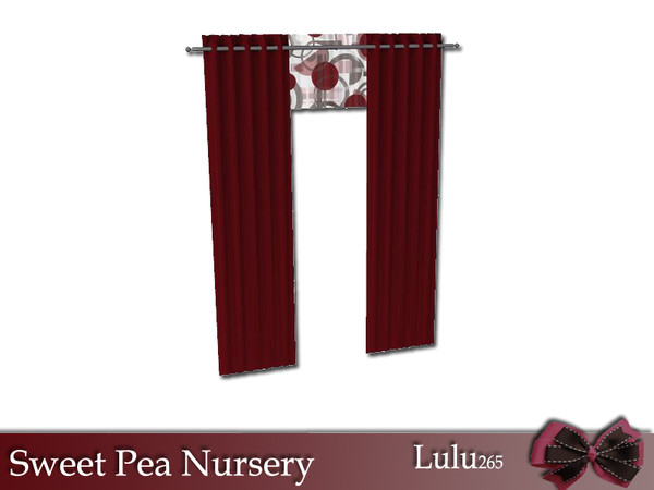 Sims 3 — Sweet Pea Nursery Curtains by Lulu265 — Part of the Sweet Pea Nursery Set Fully CAStable Made by Lulu265 for