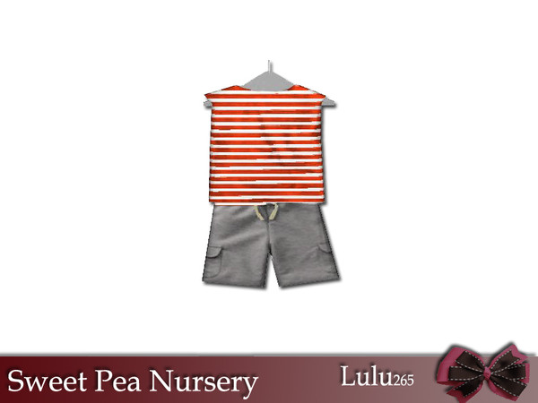 Sims 3 — Sweet Pea Nursery Clothing Decor by Lulu265 — Part of the Sweet Pea Nursery Set Fully CAStable Made by Lulu265