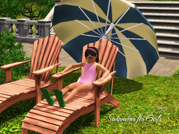 Sims 3 — Swimwear for girls by jet_femme2 — Simple swimwear for girls with 2 recolorable area