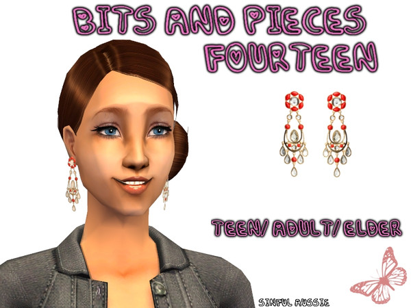 Sims 2 — Bits and Pieces - Fourteen by sinful_aussie — A set of different earrings i had leftover and decided to share!