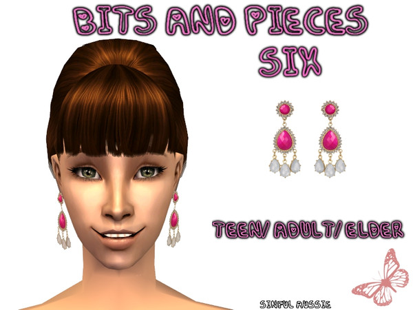 Sims 2 — Bits and Pieces - Six by sinful_aussie — A set of different earrings i had leftover and decided to share!