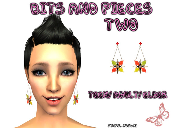 Sims 2 — Bits and Pieces - Two by sinful_aussie — A set of different earrings i had leftover and decided to share!