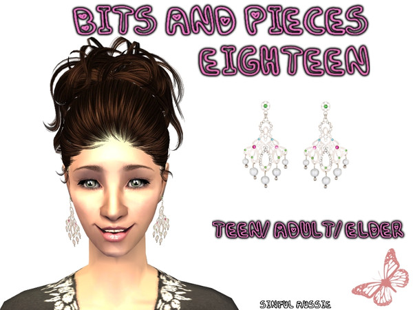 Sims 2 — Bits and Pieces - Eighteen by sinful_aussie — A set of different earrings i had leftover and decided to share!