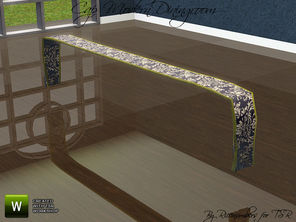 Sims 3 — Cap Modern Dining Table Runner by TheNumbersWoman — Stylish Furniture priced for the disappearing middle class