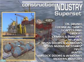 Sims 2 — Construction Industry Superset by Cyclonesue — Everything made for the Construction Industry series bundled