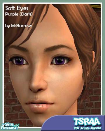 Sims 2 — Soft Eyes - Purple (Dk) by MsBarrows — Dark purple eye.