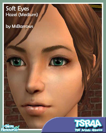 Sims 2 — Soft Eyes - Hazel (Md) by MsBarrows — Medium hazel eye.