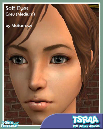 Sims 2 — Soft Eyes - Grey (Md) by MsBarrows — Medium grey eye.
