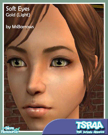 Sims 2 — Soft Eyes - Gold (Lt) by MsBarrows — Light gold eye.