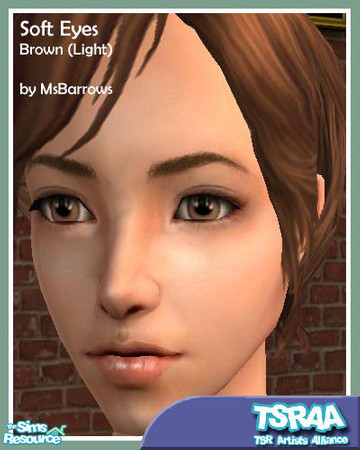 Sims 2 — Soft Eyes - Brown (Lt) by MsBarrows — Light brown eye.