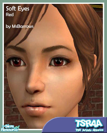 Sims 2 — Soft Eyes - Vampire Red by MsBarrows — A dark brownish-red eye.