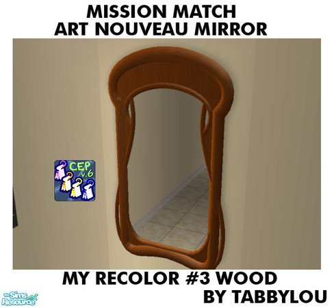 Sims 2 — TL - MM Art Nouveau Wall Mirror Recolor03Wd by TabbyLou — My Recolor #3 Wood of St. Ajoque Reproductions